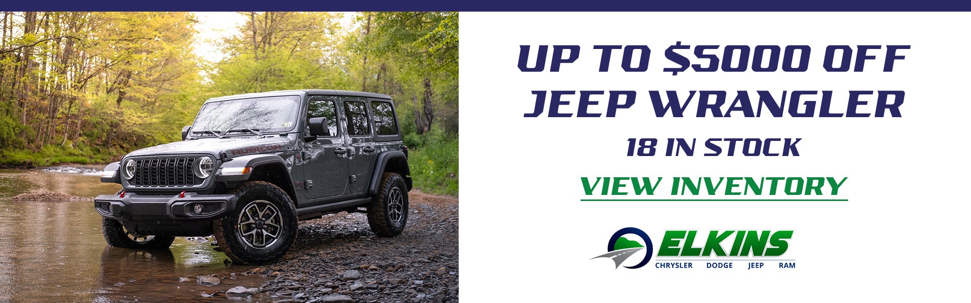 UP TO $5000 OFF JEEP WRANGLER