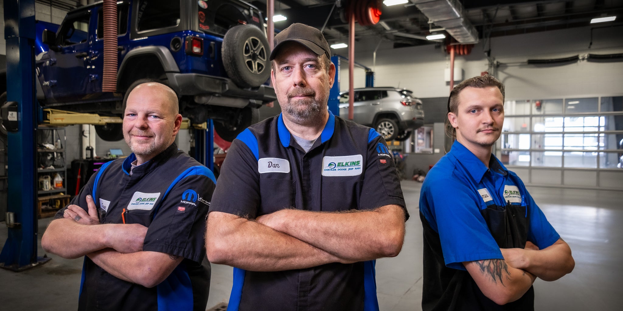 Elkins CDJR Mopar Level 3 Service Technicians Jason, Dan and James