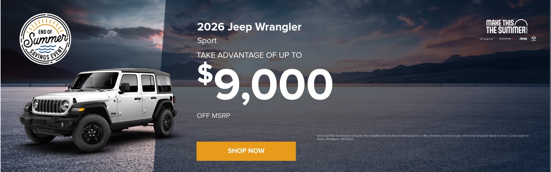 2026Jeep Wrangler Sport
